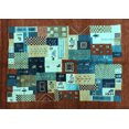 thumbnail image 1 of Ahgly Company Indoor Rectangle Abstract Light Blue Contemporary Area Rugs, 2' x 3', 1 of 4