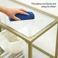 thumbnail image 5 of VASAGLE 51.2" Console Sofa Entry Table with 3 Shelves Metal Frame Tempered Glass Shelf Modern Style for Entryway Living Room Bedroom Gold Color, 5 of 10