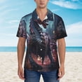 thumbnail image 4 of Lsque Urban Mechanical Dragon pattern Hawaiian Shirt for Men, Unisex Summer Beach Casual Short Sleeve Button Down Shirts-Large, 4 of 9