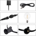 thumbnail image 2 of Guirnalda de luces solares para exteriores - 7,6 m - 25 bombillas LED G40 - Alimentación por USB - Decoración para jardín, patio y terraza, 2 of 5