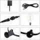 thumbnail image 2 of Guirnalda de luces solares para exteriores - 7,6 m - 25 bombillas LED G40 - Alimentación por USB - Decoración para jardín, patio y terraza, 2 of 5