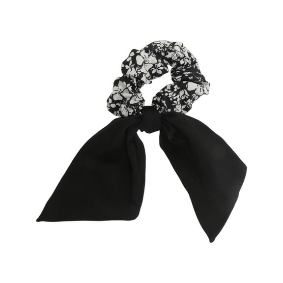 Unique Bargains 1 Pc Elegant Scrunchies Black White