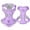 Purple, variant on PawWave No Pull Dog Harness with Hidden Tracking Tag Holder, Soft Padded Reflective Vest with Car Safety Leash Set for Small Medium Large Dogs