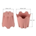 thumbnail image 2 of Uxcell 4" Silicone Round Flower Pot Planter Decorative Container, Pink 6 Pack, 2 of 5