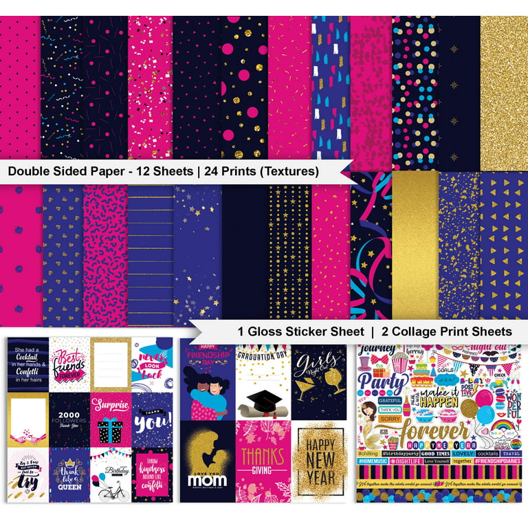 Inkdotpot Party Confetti Theme Collection Double-Sided Scrapbook