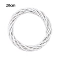 thumbnail image 2 of Kironypik Christmas Rattan Ring White Wreath Garland Hanging Wreath Wicker Door 10-30CM white 20cm, 2 of 6