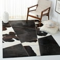 thumbnail image 2 of SAFAVIEH Studio Leather Yasim Geometric Area Rug, Dark Brown/Ivory, 5' x 8', 2 of 8