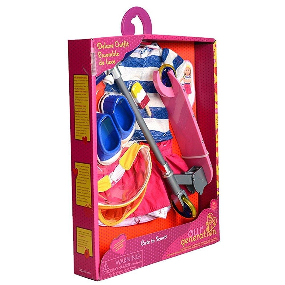 Our Generation Dolls Cute To Scoot Doll Deluxe Scooter Outfit, 18