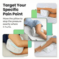 thumbnail image 3 of Sacred Thread Memory Foam Knee Pillow for Side Sleepers, Leg Pillow for Side Sleeping with Rayon Derived from Bamboo Cover, Knee Cushions for Sleeping (Heart) (White), 3 of 8
