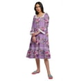 thumbnail image 4 of Moomaya Cotton A-Line Flared Sleepwear For Ladies WoMen's Nightdress, 4 of 6