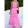 thumbnail image 3 of Vestido Maxi de Verano PRETTYGARDEN con Tirantes Finos Rosa Rosado Talla S, 3 of 5