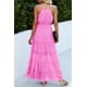 thumbnail image 3 of Vestido de Playa Maxi sin Mangas PRETTYGARDEN XL Rosa Fucsia, 3 of 5