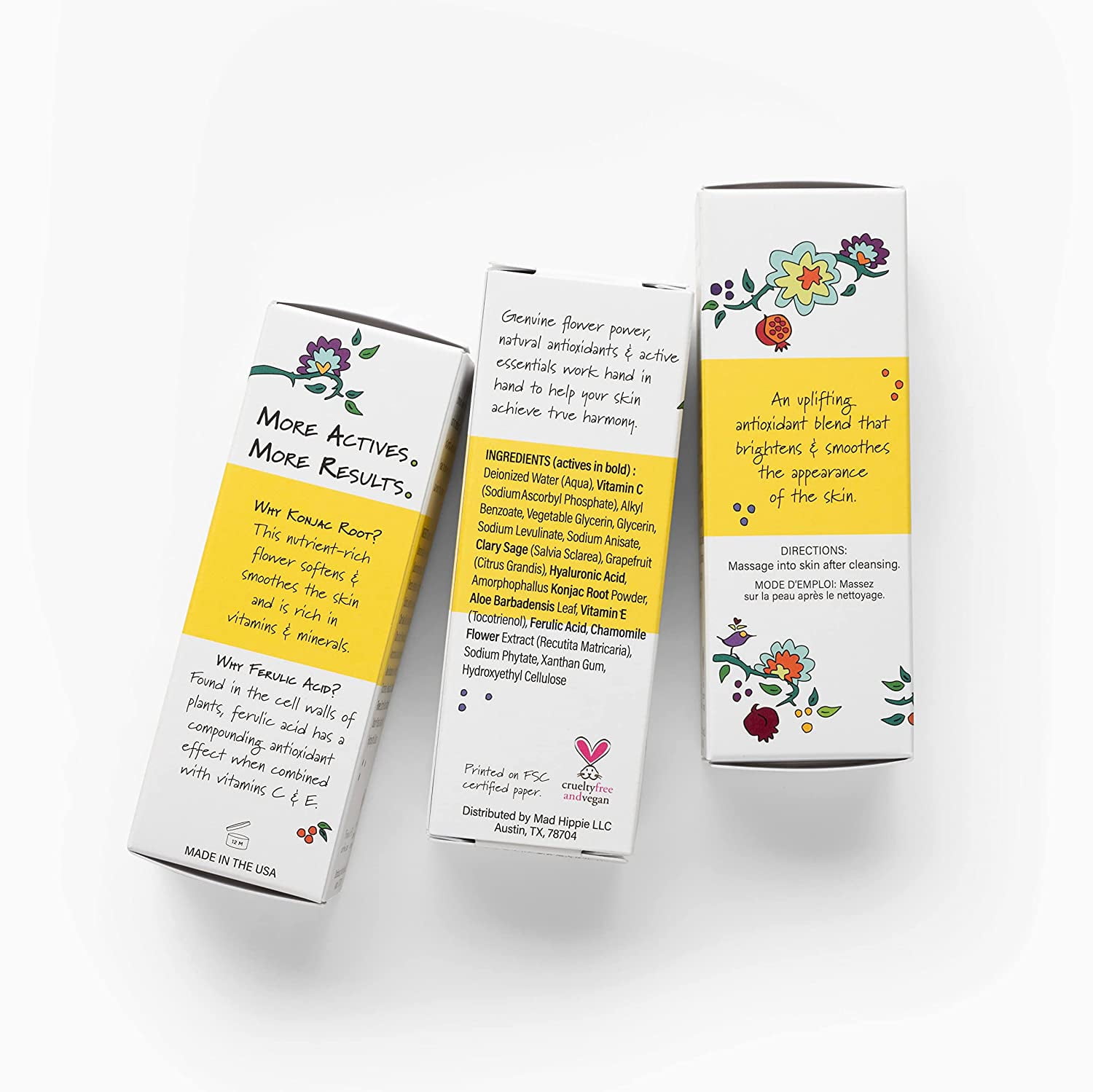 Mad Hippie Vitamin C Serum – Brightening Serum with Hyaluronic Acid, Ferulic Acid, Vitamin E