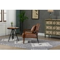thumbnail image 3 of Luccalily Leisure Chair with Solid Wood Armrest and Feet, Mid-Century Modern Accent chair, for Living Room Bedroom Studio chair, 3 of 12