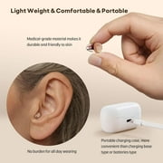 Vivtone Supermini OTC Rechargeable Hearing Aids, CIC Hearing Aids for Seniors Adults, Gift for Mothers Day, Pair
