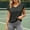 Dark Gray, variant on Women's V-Neck Short Sleeve T-Shirt with Cutout Back Tie Design, Unique Tie-Back Top, Casual Activewear for Workout & Daily Navy M
