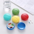thumbnail image 4 of Oleegame 2 Pcs Rangement de Produits 2 Pcs Boîte de Voyage Pratique Quatre Compartiments Distributeur de Médicaments Boîte de Rangement Scellée Extérieure Verte, 4 of 5