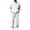Light Gray #01, variant on Men's 2 Piece Oversized Tracksuit Waffle Quarter Button Polo Shirts & Wide Leg Sweatpant Fall Fashion Matching Sets S