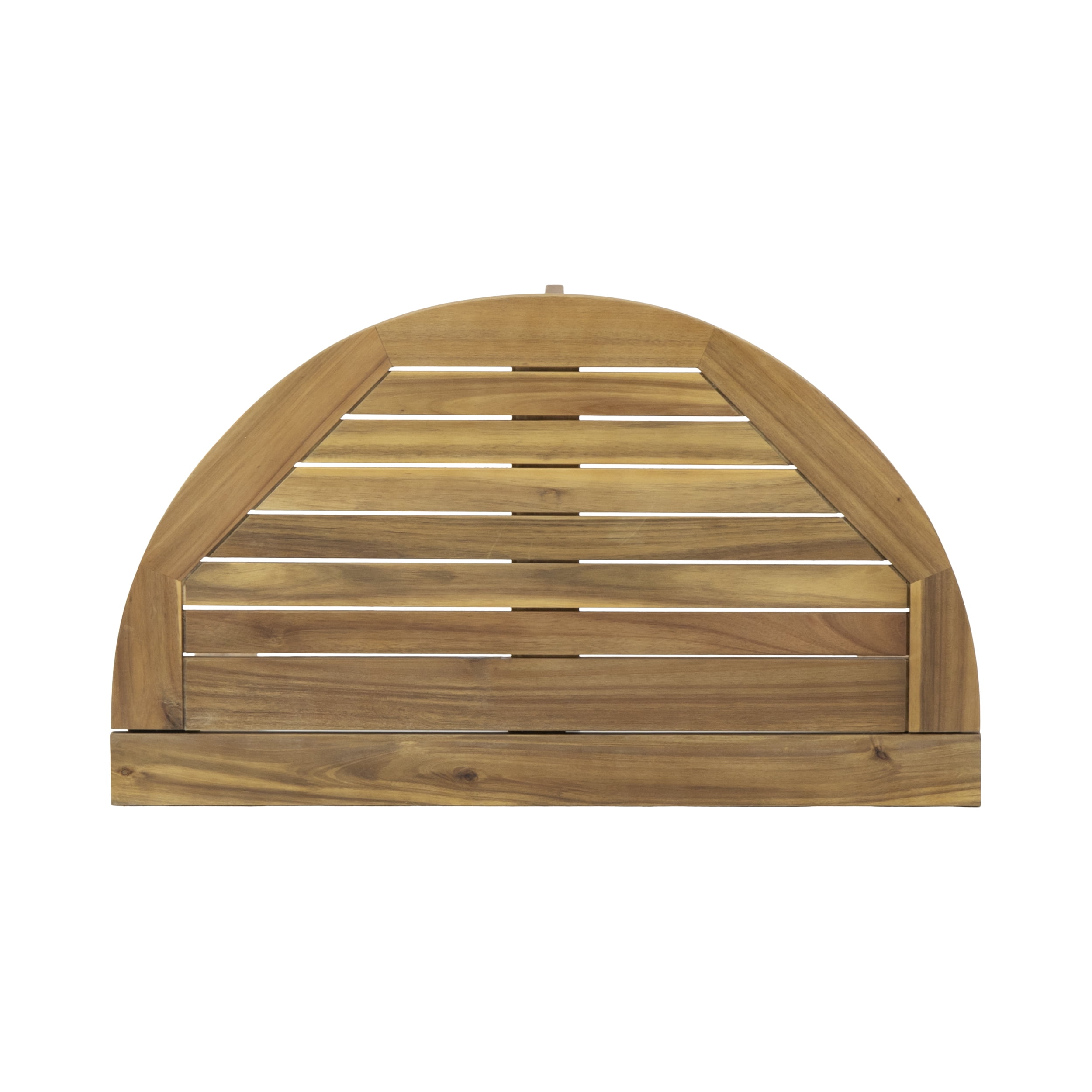Jude Outdoor Half-Round Acacia Wood Bistro Table, Natural