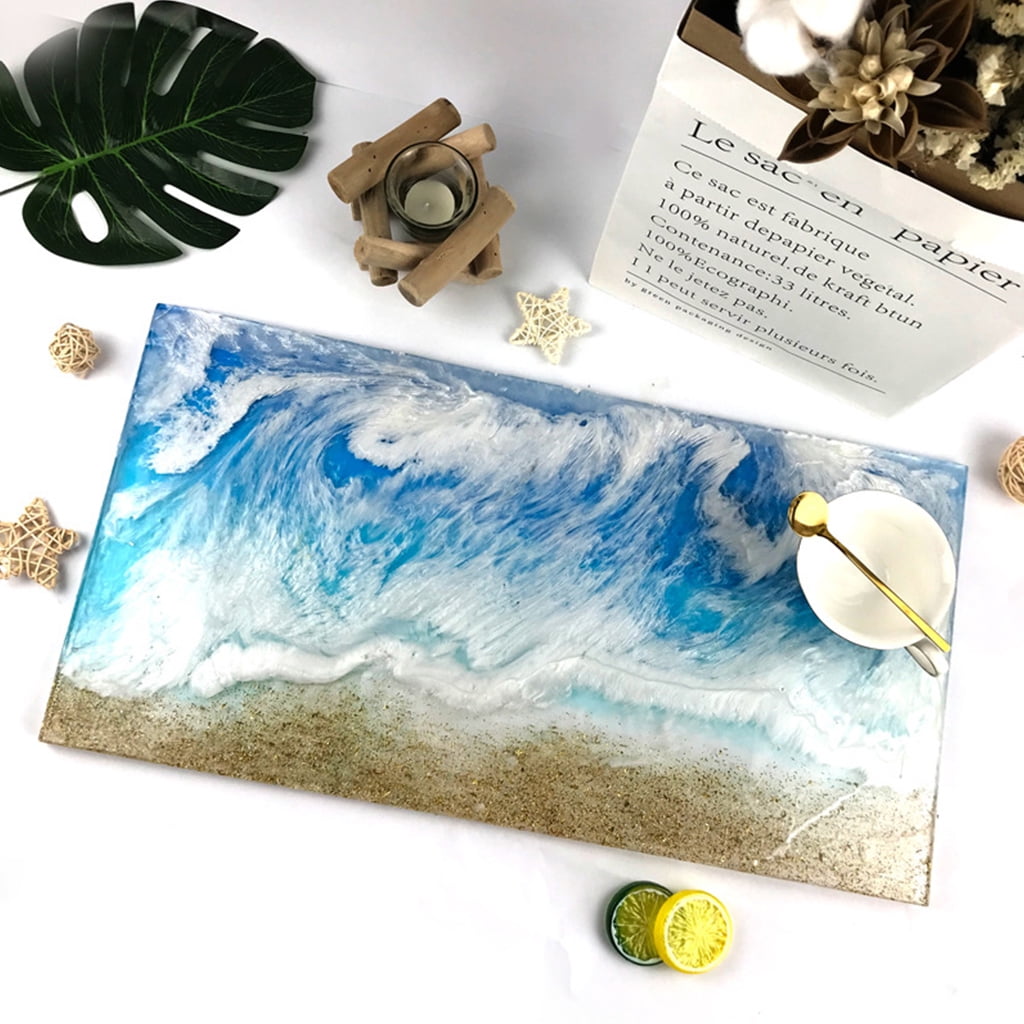 Handmade River Table Making Mold Rectangle Shape Crystal Epoxy Aroma Mold Crafts for Home Furniture Decorations