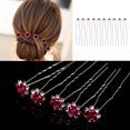thumbnail image 4 of Pince à Cheveux Finement Ciselée 10pcs Épingles à Cheveux de Mariage Fausse Perle Forme de Cheveux Bâtons Élégant Coiffure Mariée Épingles à Cheveux Bijoux Cadeau, 4 of 8