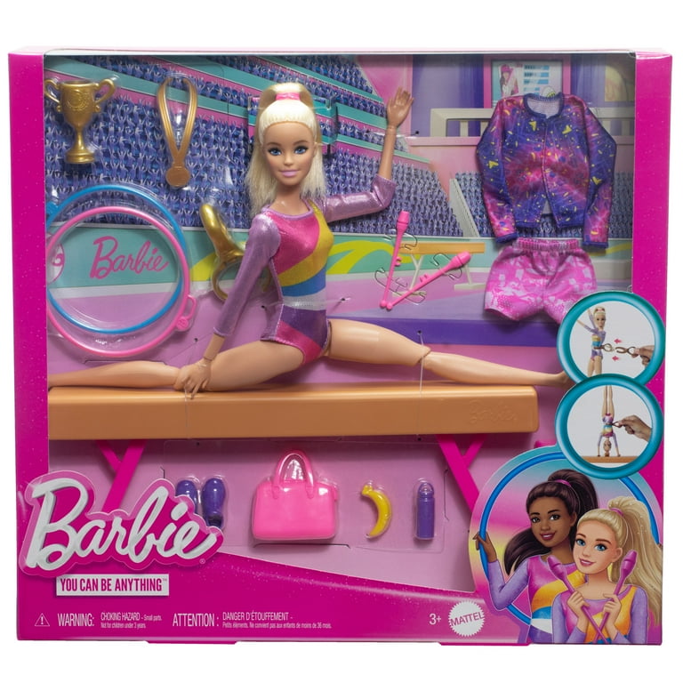 Barbie Gymnastics Playset with Blonde Fashion Doll Accessories 3 Years up Multicolor Toy Walmart