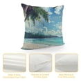 thumbnail image 4 of Orinice Palm Trees Graphic Decorative Cushion Throw Pillow Cover for Home Couch Living Room Bed Sofa Soft and Durable Summer Square 1PC 18x18in, 4 of 5