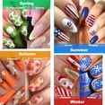 thumbnail image 2 of Pegatinas para uñas IDDFEVE, paquete navideño de 12 meses, 24 hojas, 2 of 7