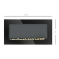 thumbnail image 3 of HOMCOM Electric Wall-Mounted Fireplace Flame Effect & 7 Color Backgrounds, 3 of 10