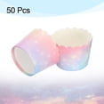 thumbnail image 3 of 50Pcs Moldes de Papel para Hornear Pequeños en Lote para Cupcakes Muffins Forros Cases Envolturas Gradiente Rosa Azul, 3 of 5