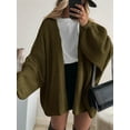thumbnail image 5 of Womens Oversized Cardigan Sweaters 2025 Fall Long Lantern Sleeve Knit Open Front Light-Weight Sweater Green L, 5 of 9