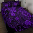 thumbnail image 3 of Hawaii King Kamehameha Duvet cover Polynesian Pattern Purple Version LT01, 3 of 5