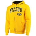 thumbnail image 2 of Men's Colosseum Gold Missouri Tigers Arch & Logo 3.0 Full-Zip Hoodie, 2 of 3