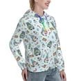 thumbnail image 6 of Xecao Winter Wonderland Light Blue Pattern Hoodies for Women Sweatshirts Long Sleeve Sweatshirts Pullover Outfits with Pocket-Medium, 6 of 7