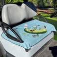 thumbnail image 3 of Garronmavis Golfer Universal Golf Cart Seat Blanket Covers for Women Men Anti-hot Golf Cart Seat Towel 50 x 31 Inches Funny Pickle Golf, 3 of 5