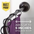 thumbnail image 4 of Zenna Home NeverRust Rustproof Dual Mount Curved Stall Shower Rod, 32" to 40", Oil Rubbed Bronze, 4 of 15