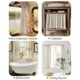 thumbnail image 4 of Cortinas de cocina de lino natural Jinchan, 60 cm, rústicas, 2 paneles, 4 of 9