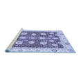 thumbnail image 2 of Ahgly Company Machine Washable Indoor Round Oriental Blue Modern Area Rugs, 5' Round, 2 of 4