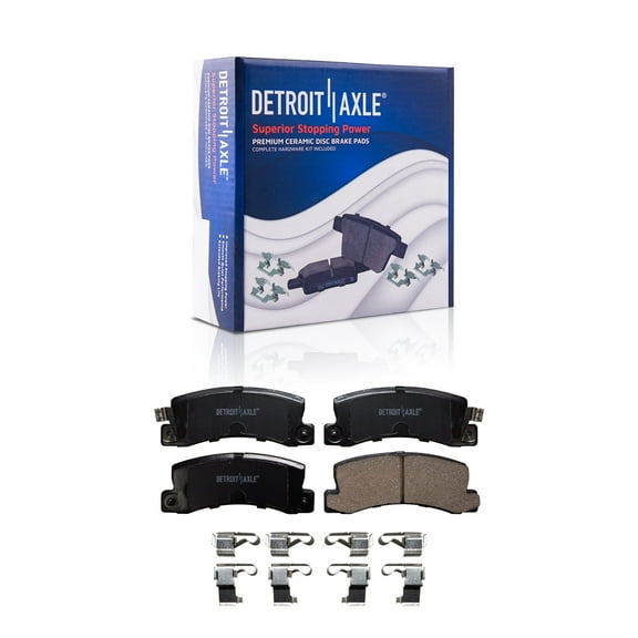 Detroit Axle - Rear Brake Pads for Toyota Camry Celica Solara Lexus ES250 ES300 RX300, Ceramic Brake Pads w/Hardware Replacement