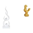 thumbnail image 1 of Escultura abstracta de fuego,Estatua de arte abstracto,adorno decorativo para el hogar,Escultura de fuego moderna,coleccionable,regalo,Escultura de pollo,Escultura de pollo,decoración del, 1 of 8