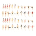 thumbnail image 1 of 40x HO Pintado 1: 100 Personas Mini de pasajeros de arena Accesorios de paisaje, 1 of 9
