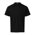 thumbnail image 4 of Sngxgn Men's Classic Fit Short Sleeve Solid Soft Cotton Polo Shirt(Black,XL), 4 of 5