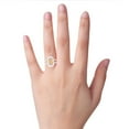 thumbnail image 4 of Split Band Citrine Diamond Cocktail Ring In 14k White Gold, 4 of 6