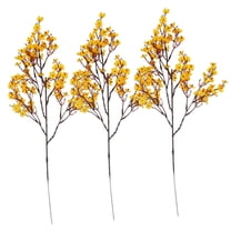 FUEENIRVA Orange Lifelike Artificial Baby's Breath Floral Arrangement 3pcs