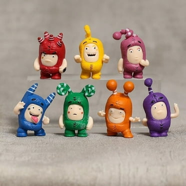 Oddbods 7pcs Mini 4cm PVC Anime Cartoon Oddbods Toys Doll Figures Collectible Model Gift Portable Toys For Parent-Child Interaction Collection, Commemorative Toys For Decoration, Oddbods Figures