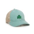 thumbnail image 1 of Womens Shamrock St. Patrick's Day Ponytail Mesh Back Cap, 1 of 1
