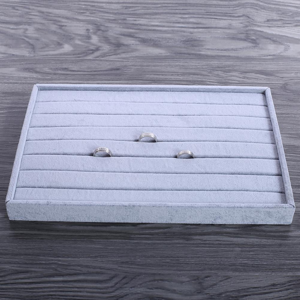 30 Grids Ring Velvet Jewelry Display Box Cufflinks Storage Tray Case Holder 