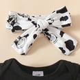 thumbnail image 6 of Paguaki Baby Girl Clothes Toddler Baby Girl Clothes 3 6 9 12 18 24 Months Summer Outfits Solid Short Sleeve Sweatshirt Tops +Romper Shorts Set, 6 of 7