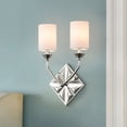 thumbnail image 2 of Lucas McKearn Epsilon 2-Light Transitional Metal Wall Sconce in Polished Nickel, 2 of 3