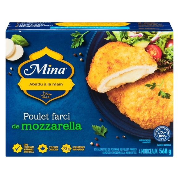 Mina Halal Mozzarella Stuffed Chicken, 568 g